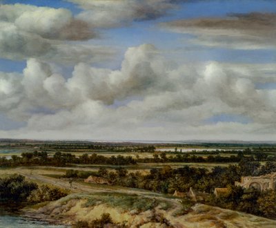 Un paysage étendu avec une route près d